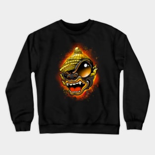 Monkey Warrior Black Crewneck Sweatshirt